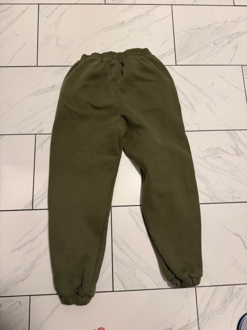 Comfrt Olive Green Fleece Joggers - Size Large - Picture 2 of 3